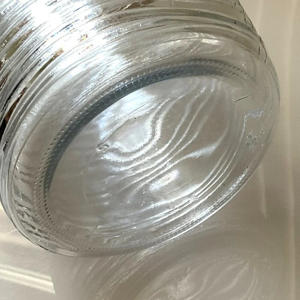 GLASS CONCAVED WAVY RIBBED VASE DIY